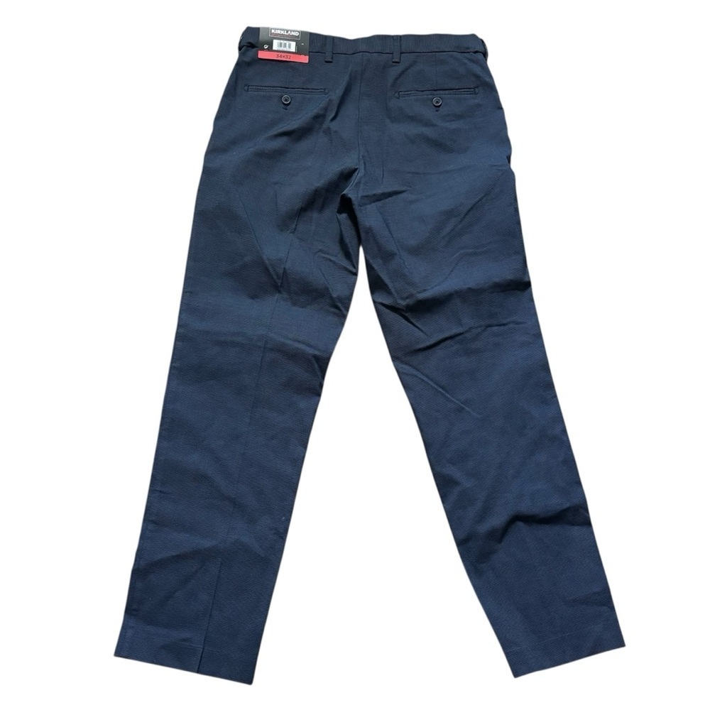 Kirkland Signature Pants Mood Indigo Print Dot Mens Size 34x32 New With Tag - Picture 2 of 5